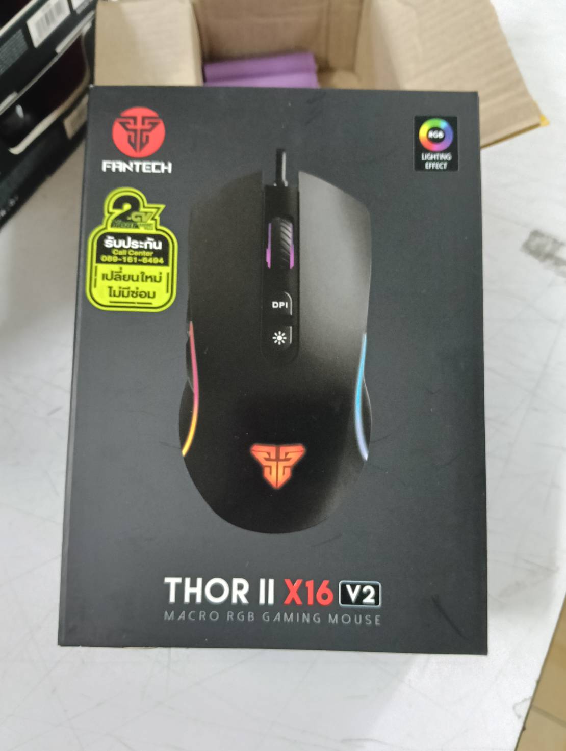 MOUSE FANTECH X16 V2 THOR II RGB Instant A825 Gaming Sensor Up to 60 ...