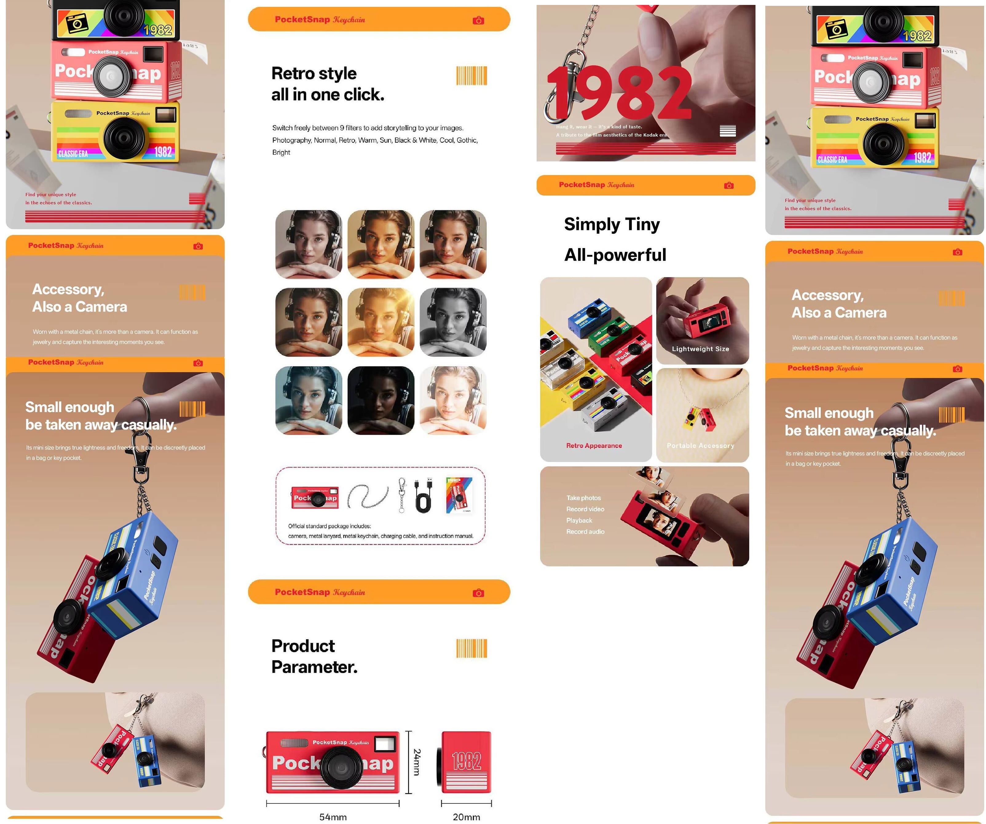 Pocket Snap mini thumb camera 1982 model กล้องจิ๋ว ความละเอียด 1080P ...