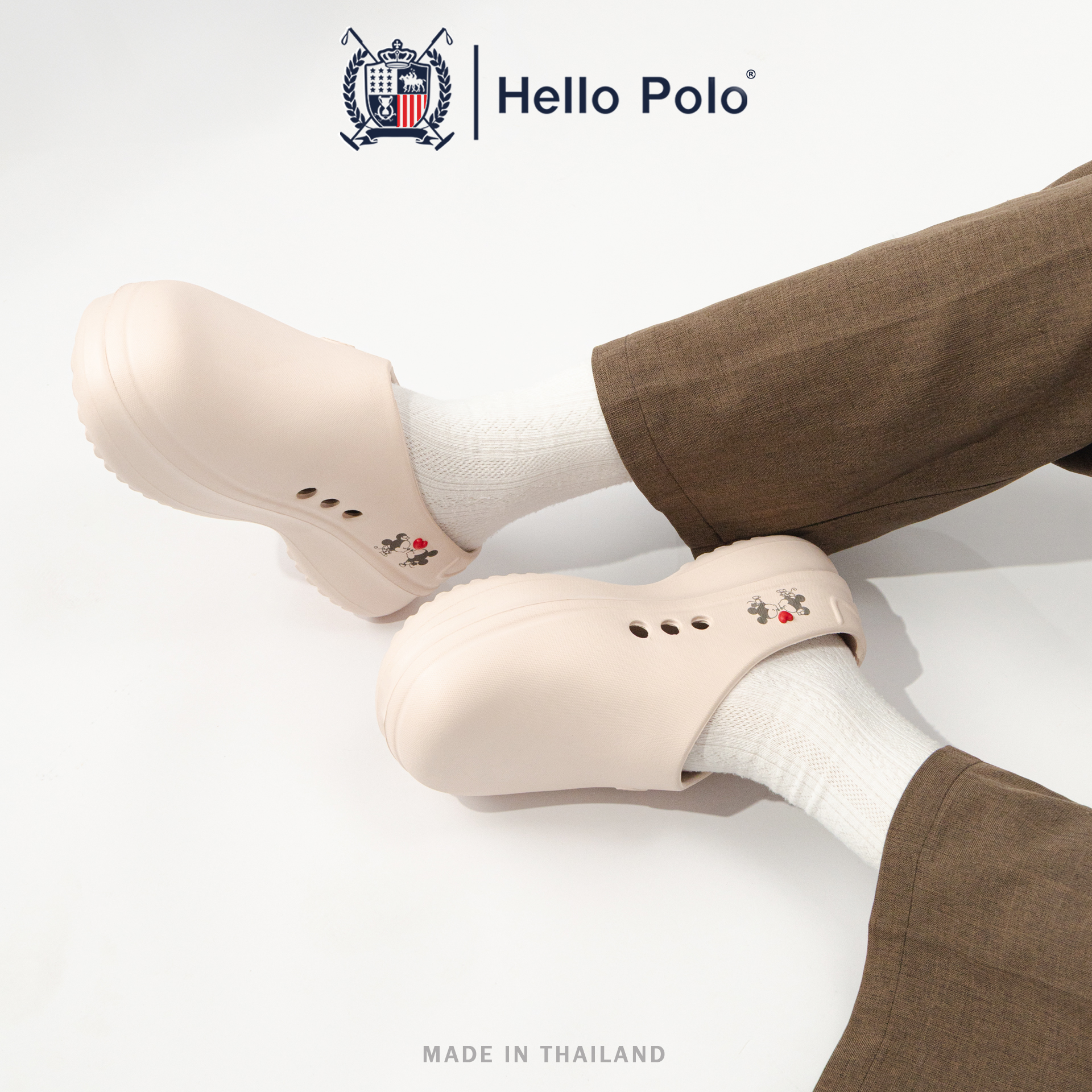 Hello Polo รองเท้าแตะผู้หญิง ลายมิกกี้เมาส์ กันลื่น ทนต่อการสึกหรอ อ่อน ...