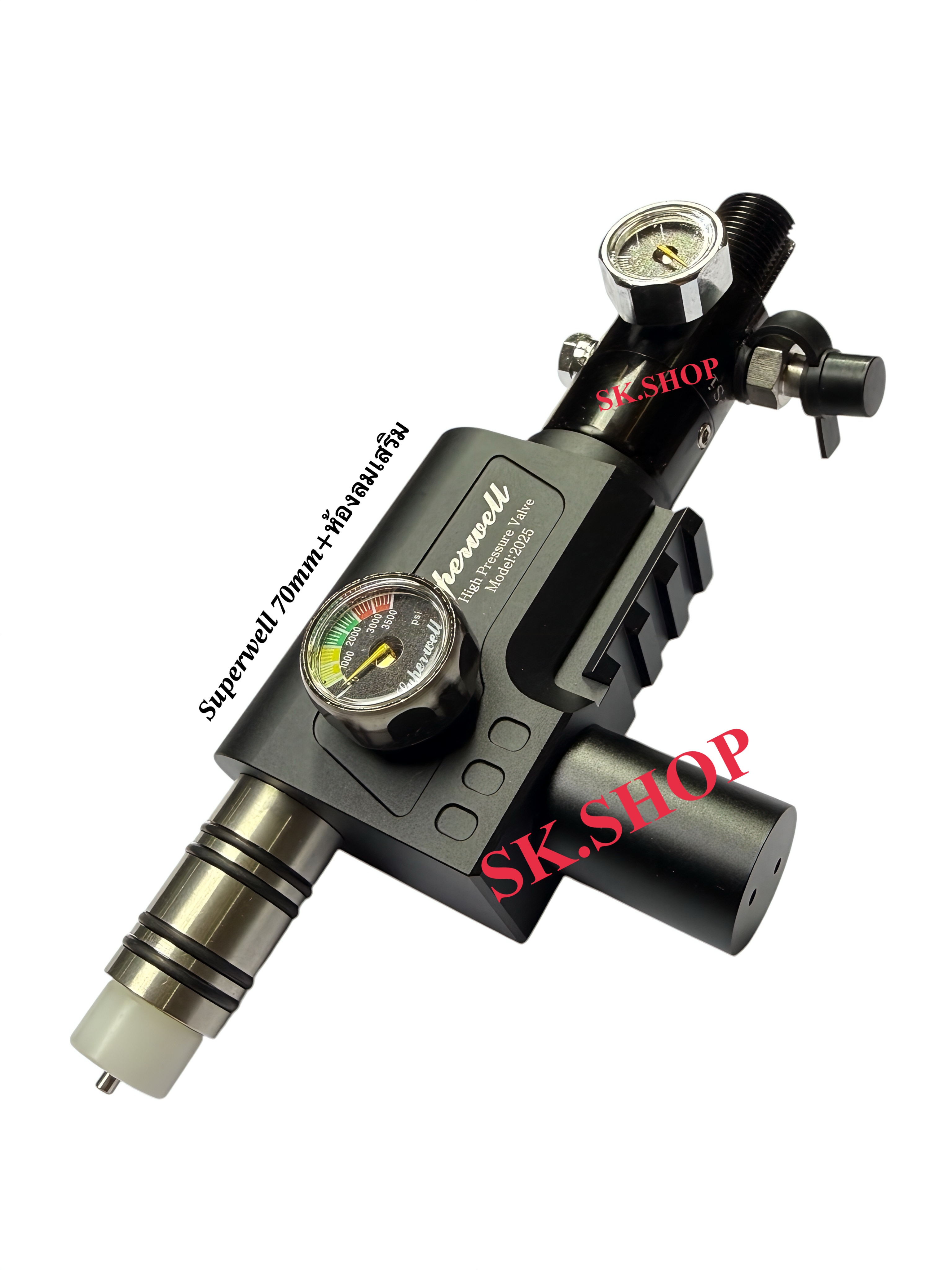 Superwell รุ่นยาว70mm มีห้องลมเสริม Regulator QUPB 1800Psiชุดปรับแรงดัน ...