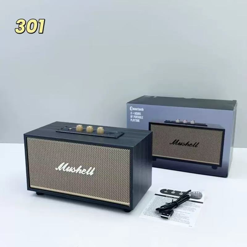 NEW ลำโพงบลูทูธ ไร้สาย เสียงดี XM-302 ลำโพงตู้ไม้แบบพกพา สำหรับใช้ใน ...
