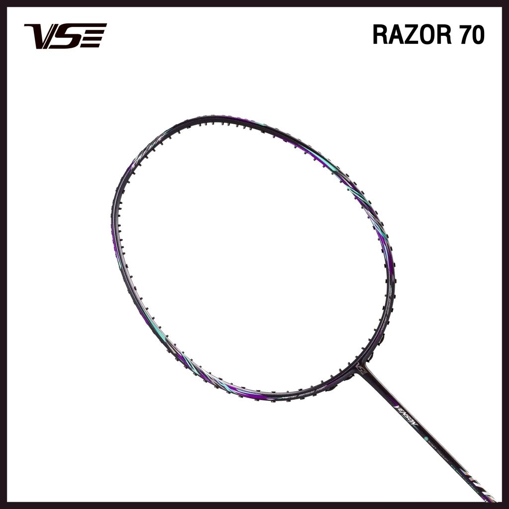 VS VENSON ไม้แบดมินตัน รุ่น RAZOR 70 มี 2 สี White-Purple/Purple แถม ...