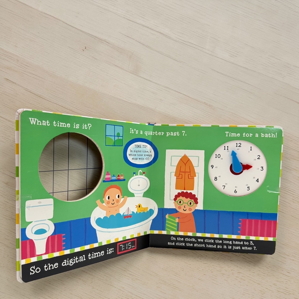 หนังสือฝึกบอกเวลา Click! Clack! Clock! (Board Book) หนังสือเด็ก ฝึกบอก ...