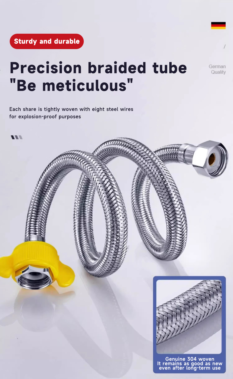 สายน้ำดี ยางถักสแตนเลสสายเข้าเครื่องทำน้ำอุ่น 30/60/80/120cm | Shopee ...