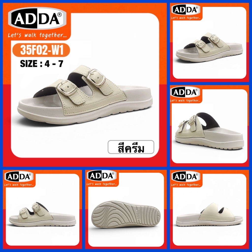 ADDA WOMENS รองเท้าแตะแบบสวม รุ่น 35F02-W1 | Shopee Thailand