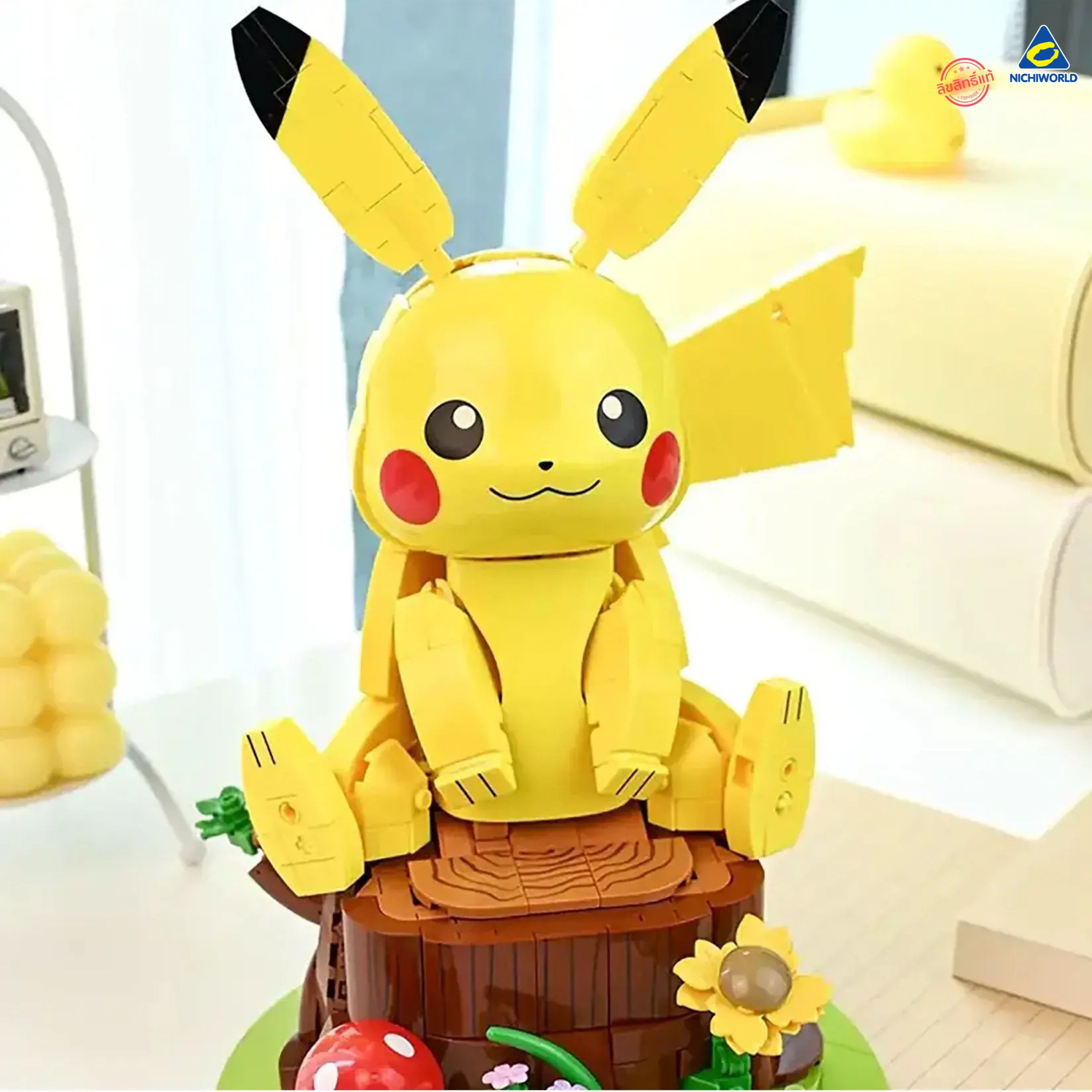 KEEPPLAY ชุดบล็อกต่อ Gentle Pikachu สีเหลือง Cute Pikachu Block Set ...
