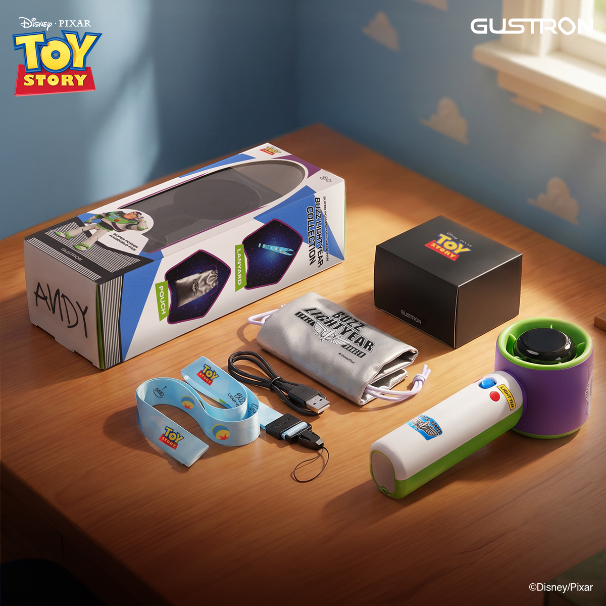 [ลิขสิทธิ์แท้] Gustron x Toy Story Set Super Power Handheld Fan พัดลม ...