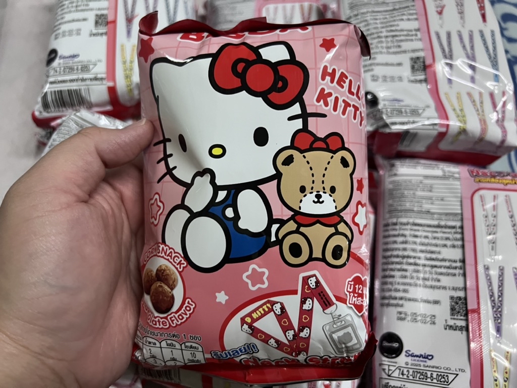Bigga Corn Snack with Neck Strap Hello Kitty สายคล้องคอ ลายเฮลโลคิ้ตตี้ ...