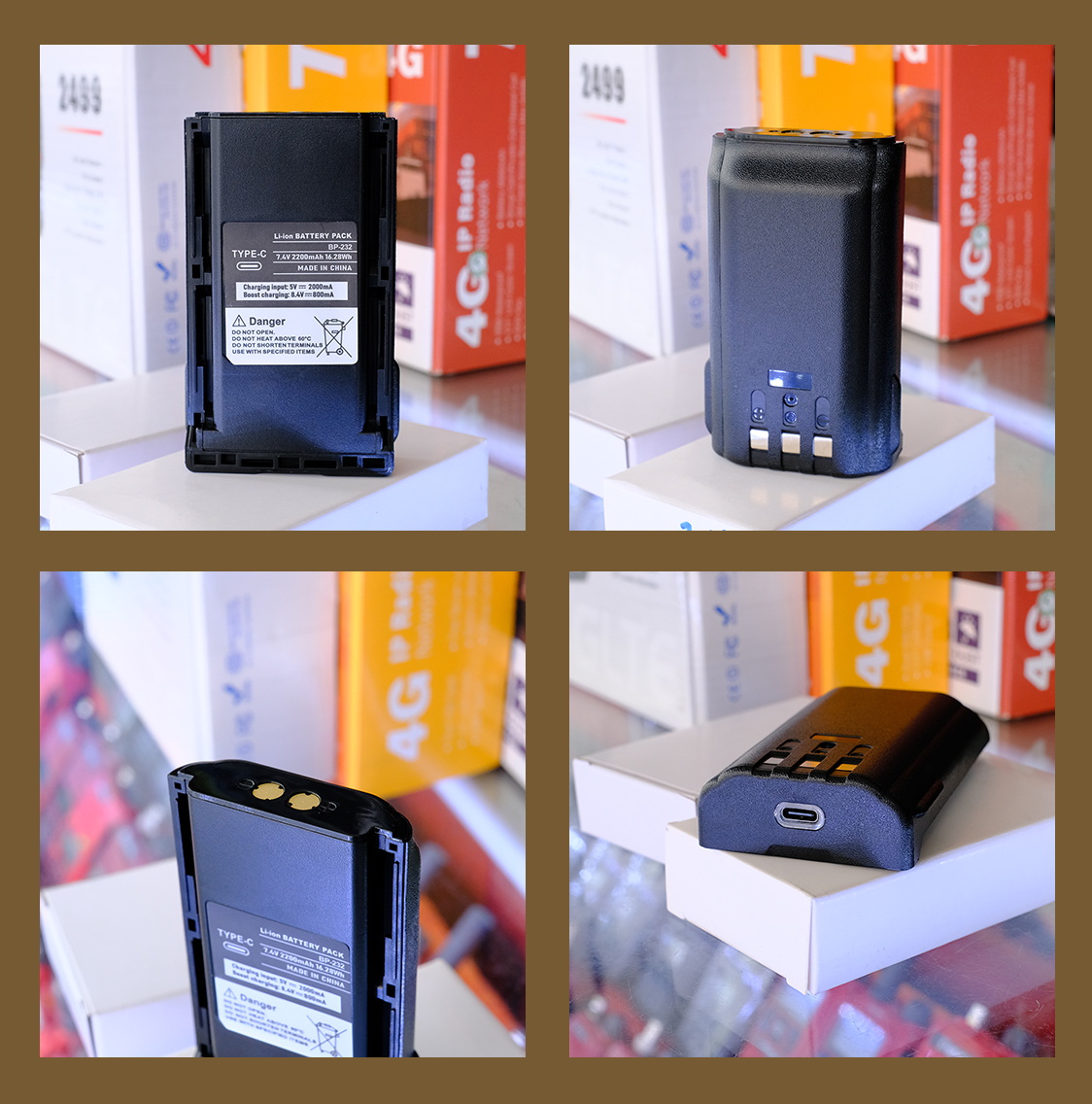BP-232 แบตเตอรี่ แบบหนา มิลิแอมป์สูง สามารถชาร์ทกับแท่นชาร์ท BC-160 ...