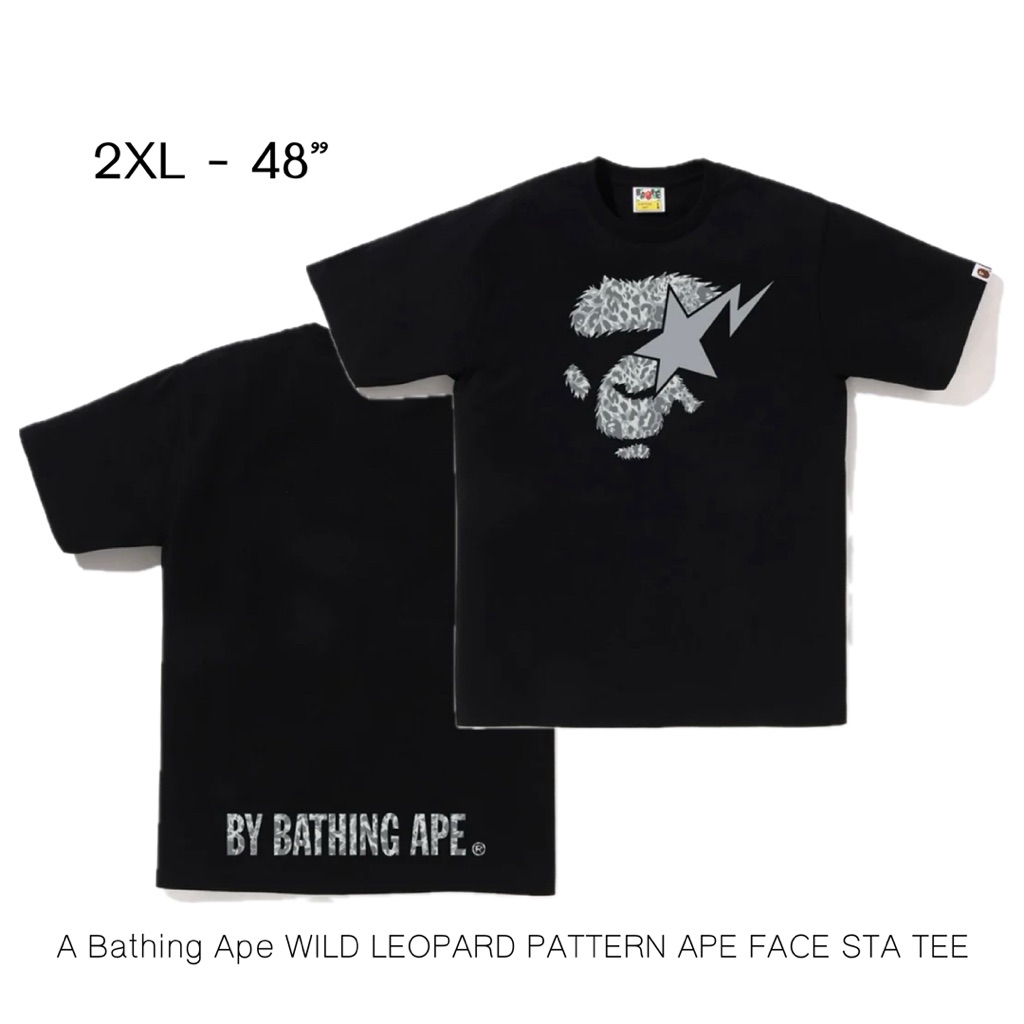 💚พร้อมส่ง💚 เสื้อยืด A Bathing Ape Bape ลาย WILD LEOPARD PATTERN APE ...