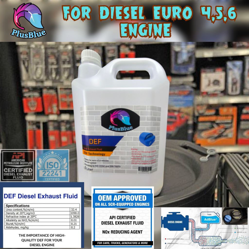 น้ำยา Adblue แอดบลู บำบัดไอเสียดีเซล 10ลิตร DEF Ultrapure benz bmw ford ...
