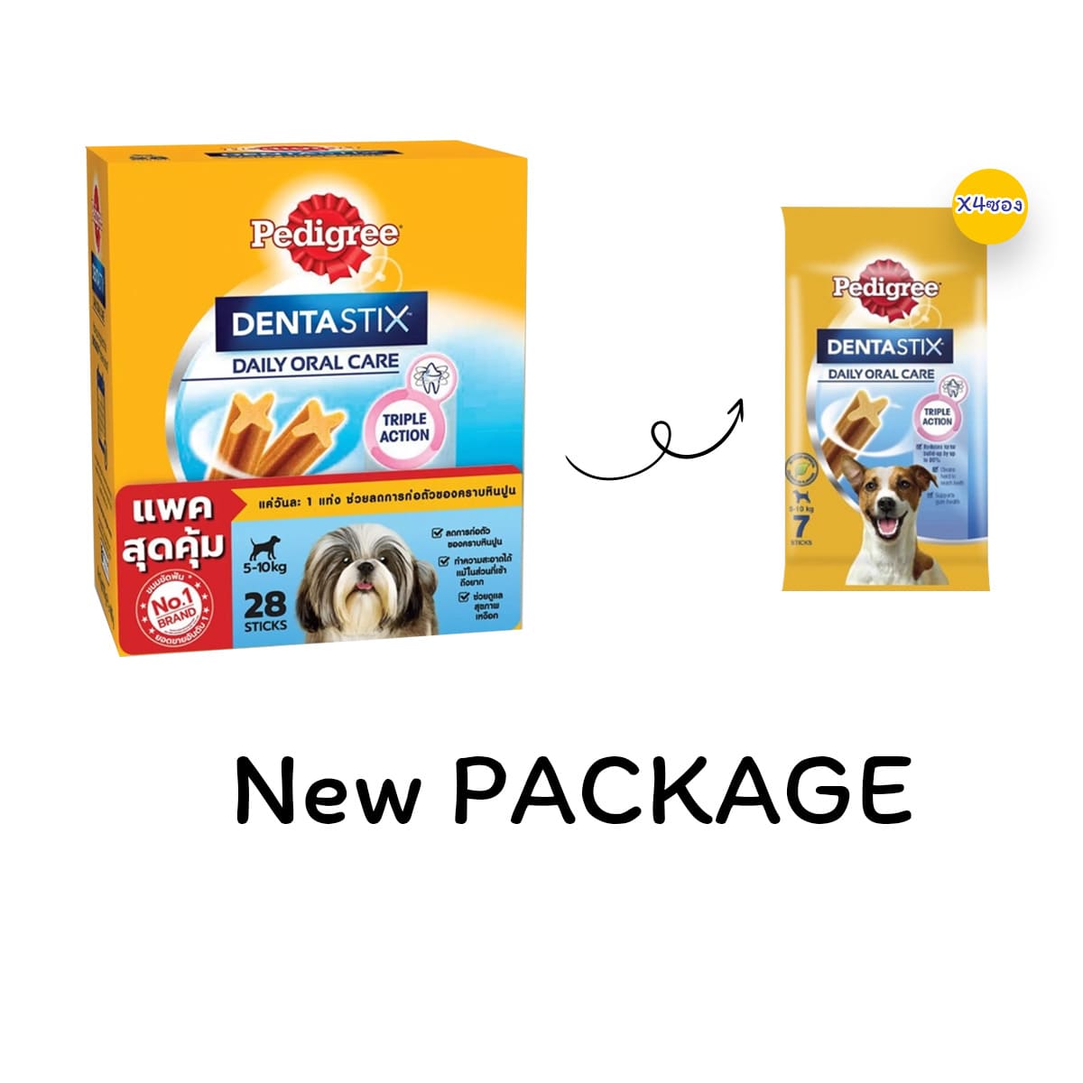 Pedigree Denta Stix Box ขนมสุนัขขัดฟัน สำหรับสุนัขทุกสายพันธุ์ ทุกช่วง ...