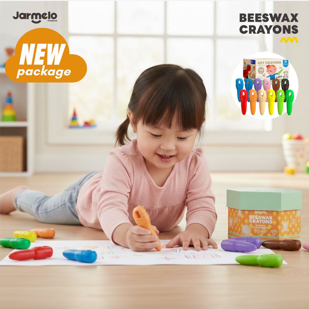 Jarmelo(Joan Miro) สีเทียนเด็กปลอดสารพิษ Key Crayons เด็ก1ขวบเล่นได้ ...