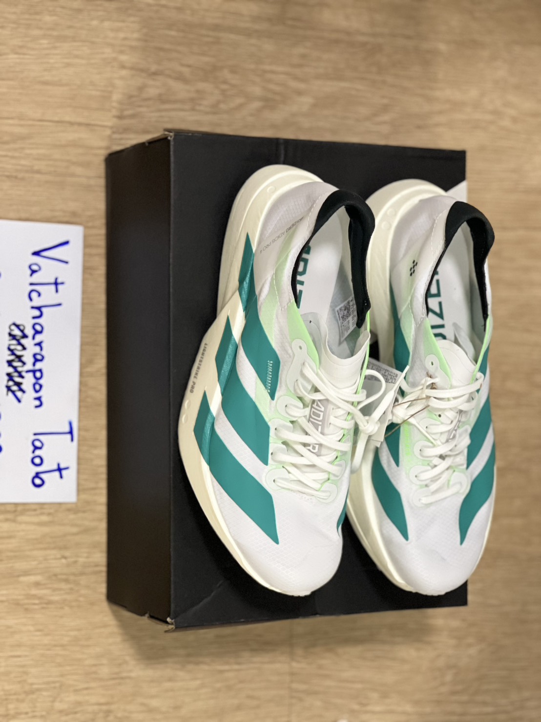 [ PREORDER ] รองเท้าวิ่ง Adizero Adios Pro 4 White Pulse Teal Carbon ...