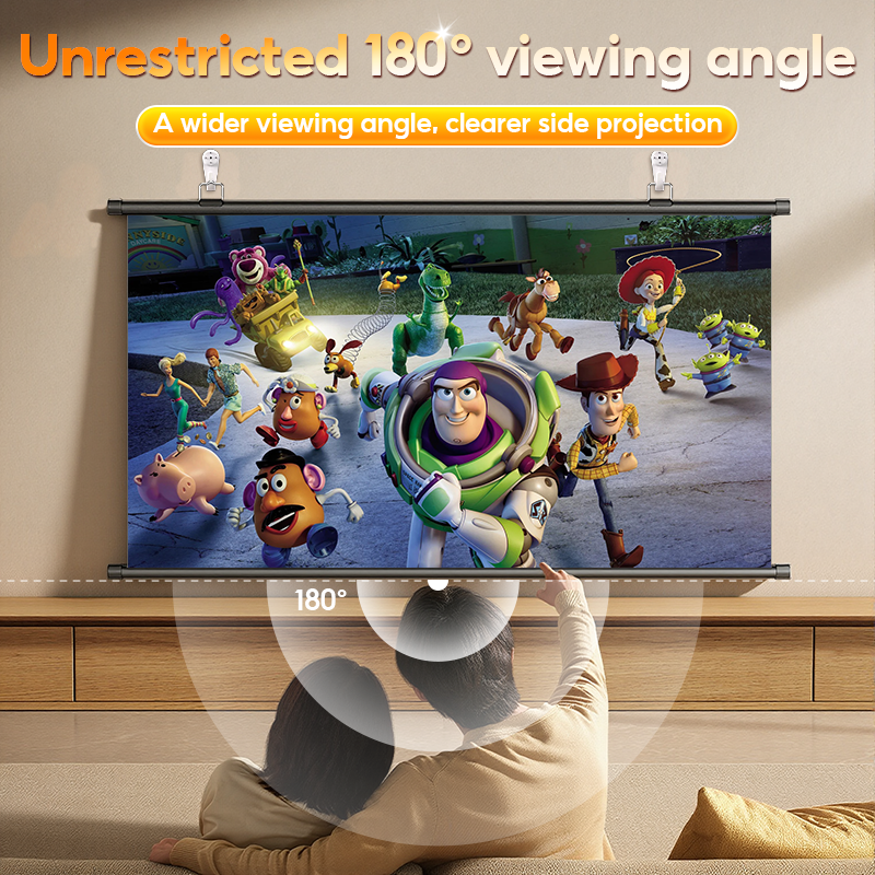 MODOFO Projector Screen จอโปรเจคเตอร์ 84 100นิ้วาพคมชัด จอรับภาพ 4K ...