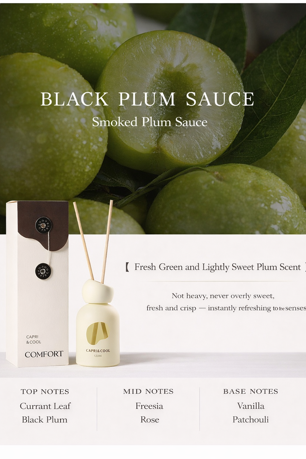 CAPI & COOL Reed Diffuser 120ML ก้านไม้หอมปรับอากาศ กลิ่นหรู หอมยาวนาน ...