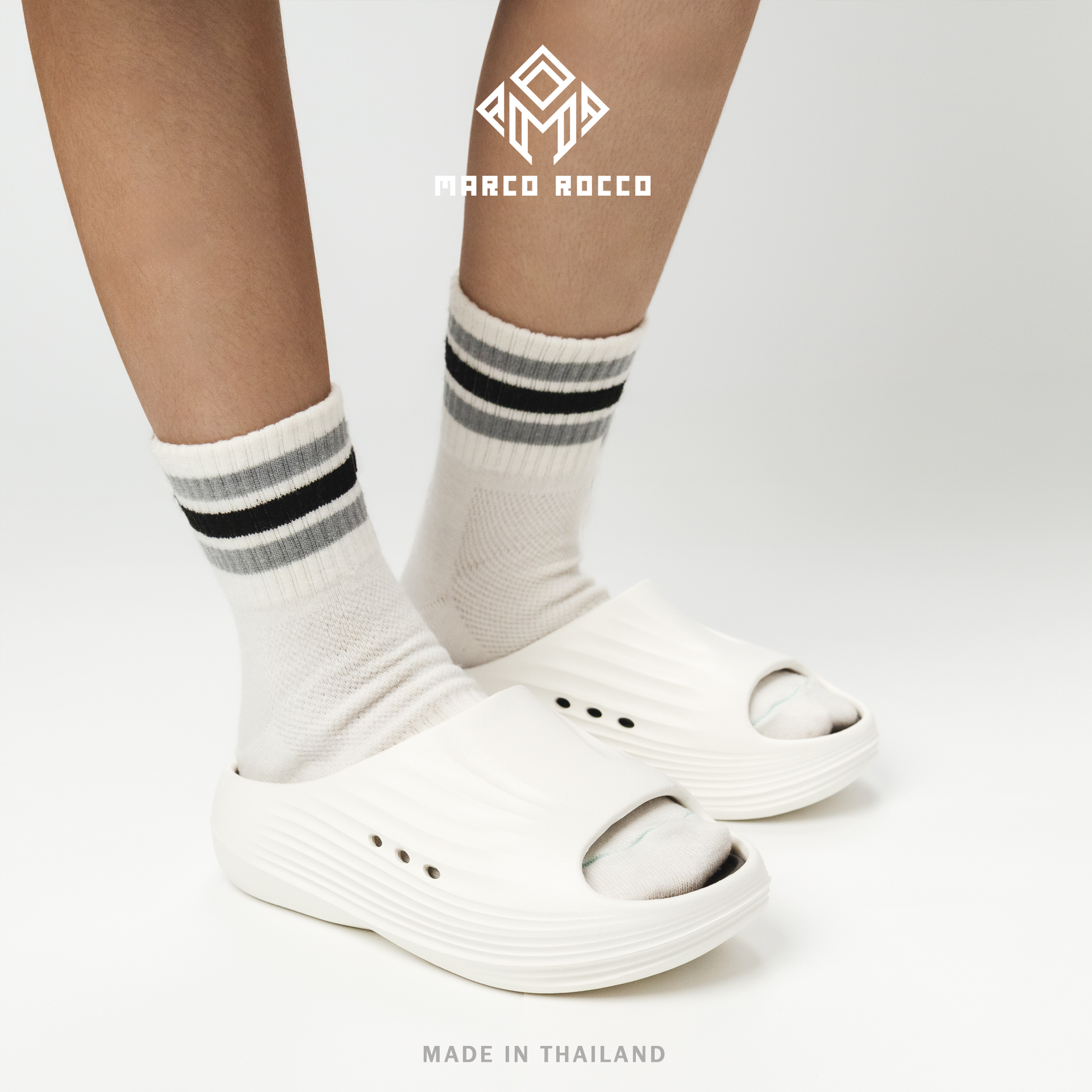 Marco Rocco รองเท้าแตะ รองเท้าแตะสำหรับผู้ชาย พื้นนุ่ม หนา รองรับอุ้ง ...
