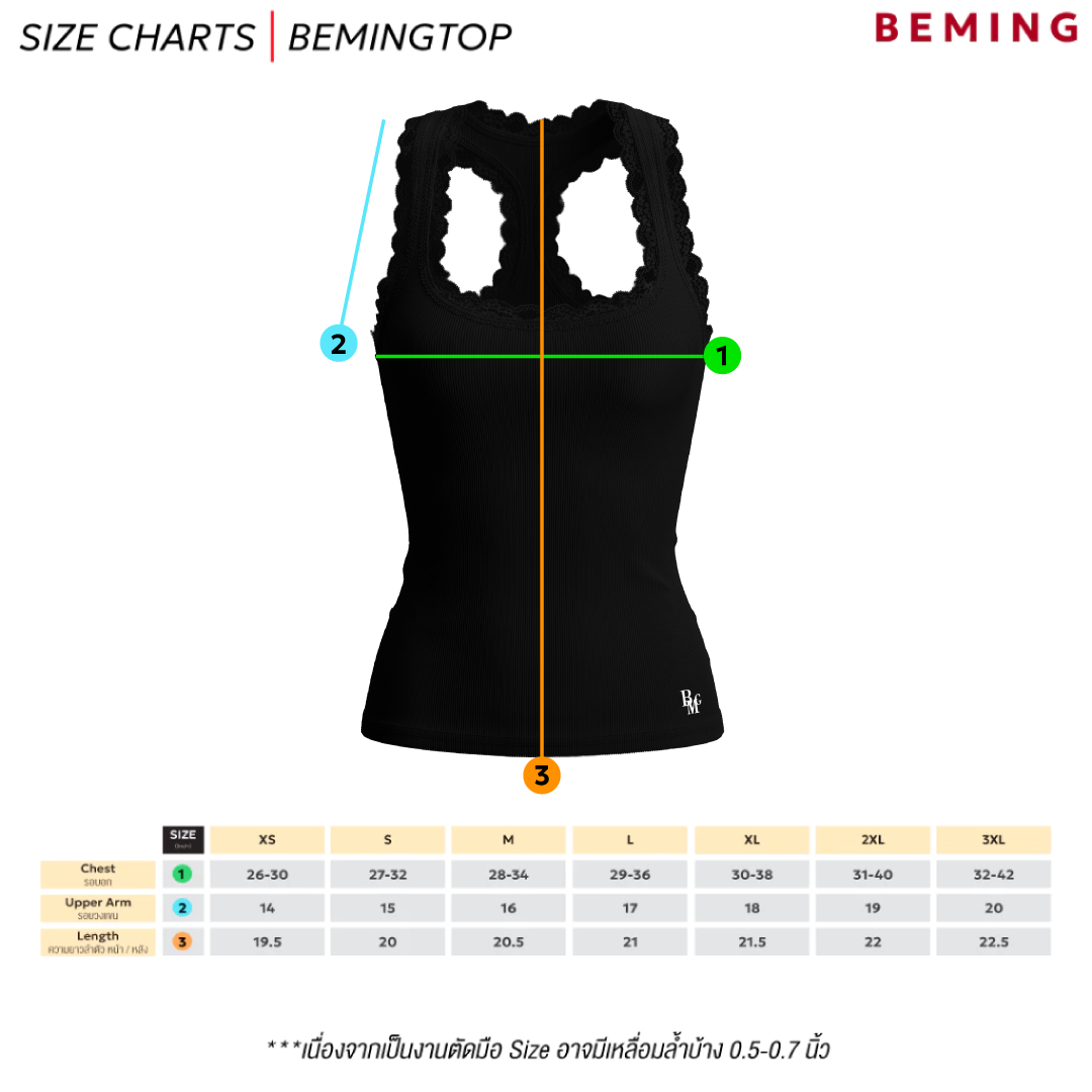 (พร้อมส่ง)Bemingtop754(XS-3XL) - Lila Tank Top เสื้อกล้ามลูกไม้ ...