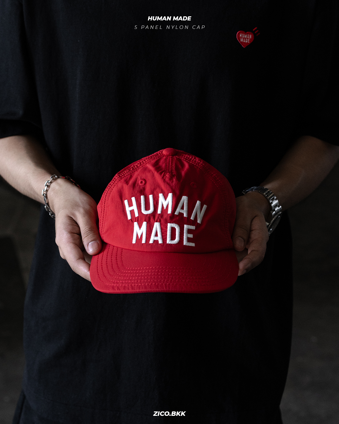 HumanMa 5 Panel Nylon Cap (HM30GD070) | Shopee Thailand