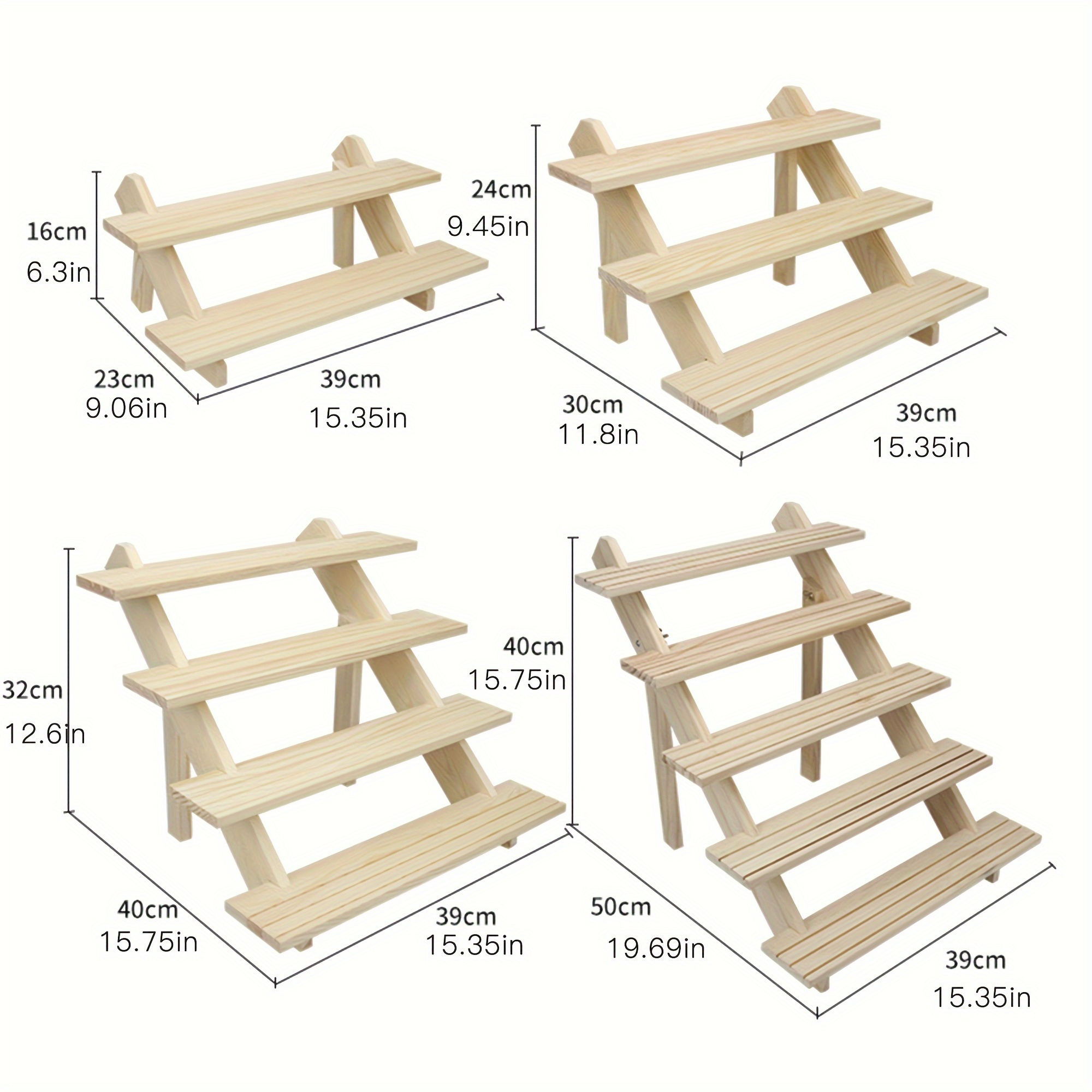 ถูกที่สุด Multi-Layer Wooden Earring Display Rack Stand Desktop Storage ...
