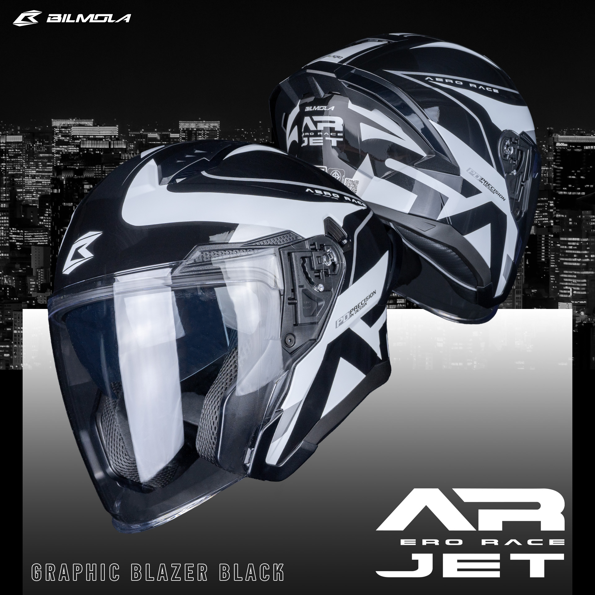 Bilmola รุ่น AR JET หมวกกันน็อคครึ่งใบ เปิดหน้า openface แว่นกันแดดสอง ...