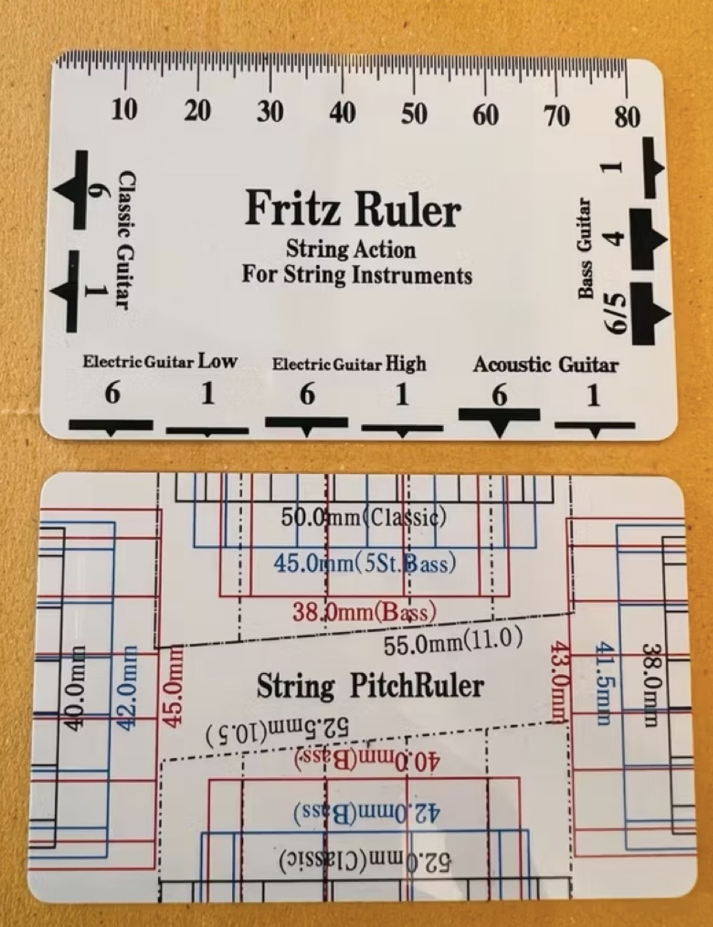 ไม้บรรทัด Fritz Ruler + String Pitchrulerสำหรับวัดระยะสายกีตาร์และ ...
