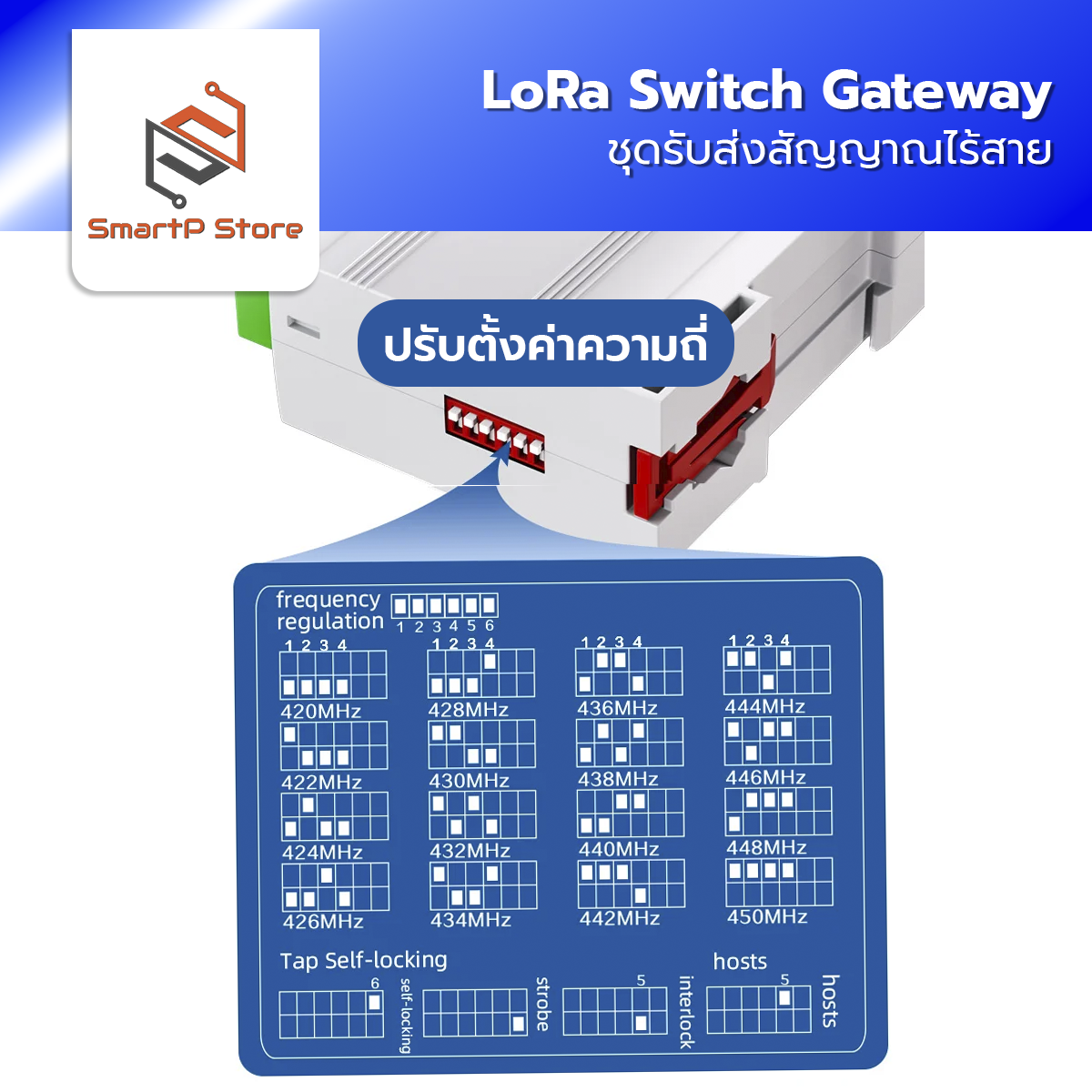 LoRa Switch Gateway ชุดรับส่งสัญญาณไร้สาย LoRa ระยะสัญญาณ 5 กิโลเมตร ...