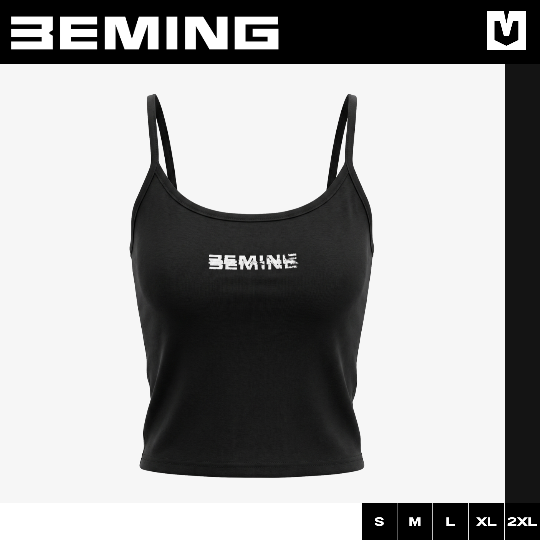 Bemingtop1188(S-2XL)-Judy Cami Top - เสื้อสายเดี่ยวสกรีนโลโก้ BEMING ...