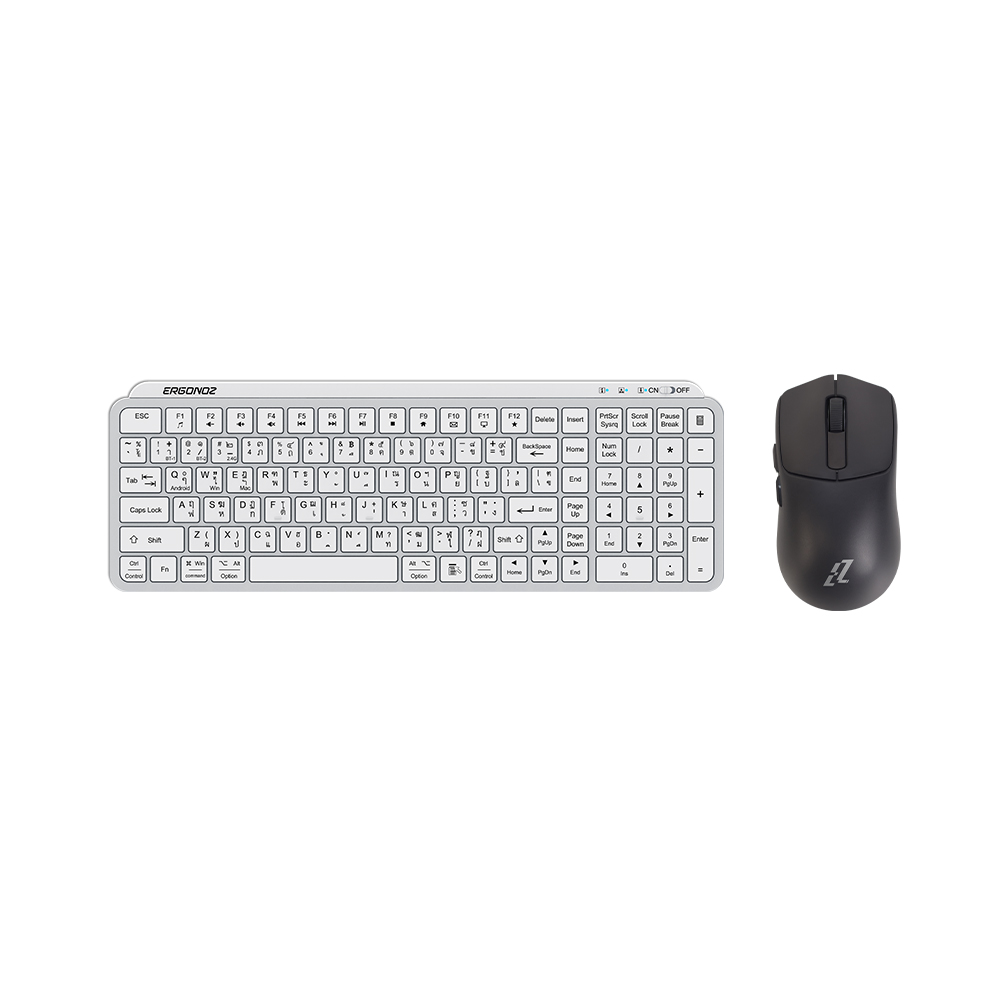 EZZENTIAL คีย์บอร์ดไร้สาย Keyboard KB01 รองรับทั้ง 2.4GHz&Bluetooth สี ...