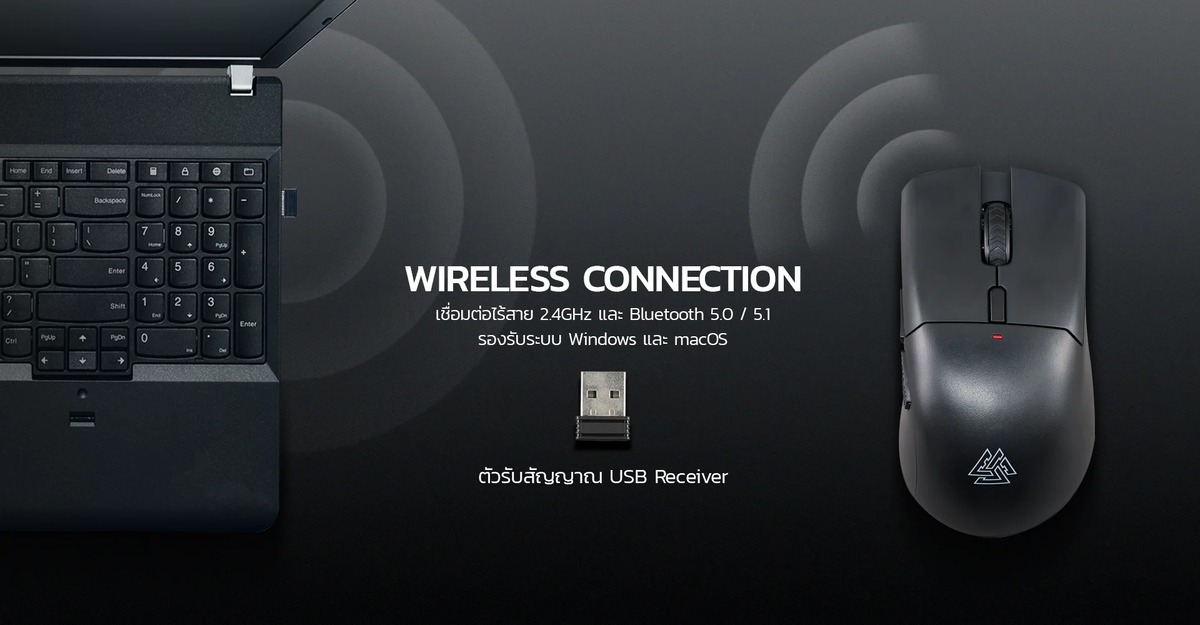 WIRELESS MOUSE (เมาส์ไร้สาย) EGA TYPE M19 | Shopee Thailand