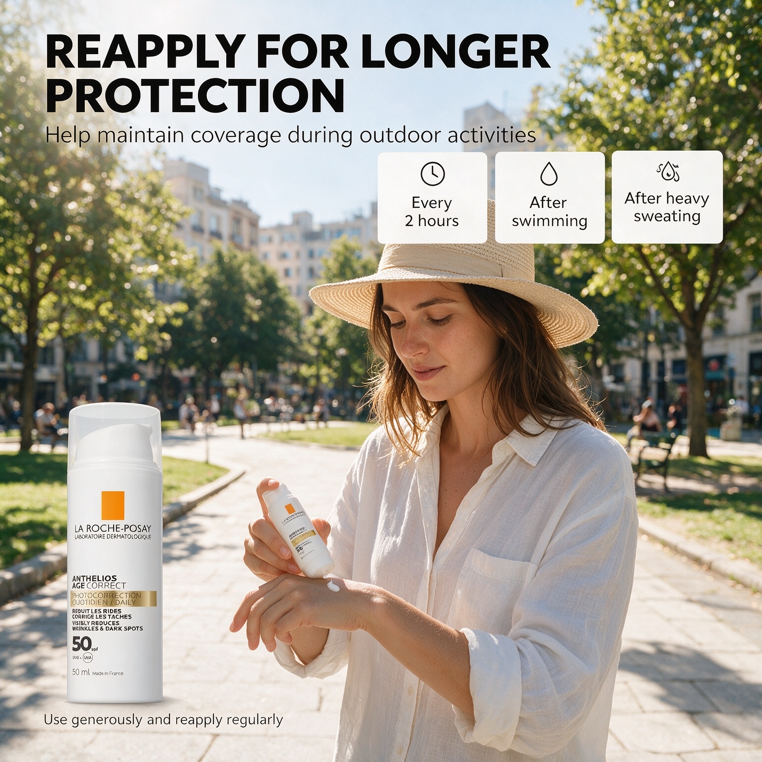ครีมปกป้องผิว SPF50 ป้องกันรังสียูวี ให้ความชุ่มชื้น ผิวนุ่มเนียน ลด ...
