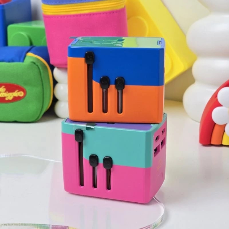 【100% ของแท้】Wiggle Wiggle Color Block Adapter Set หัวแปลงไฟพร้อม ...