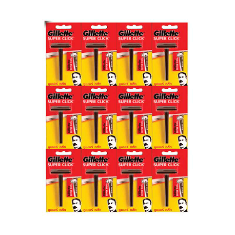 ยิลเลตต์ ซูเปอร์ คลิก แพค 12 ชิ้น / Gillette Super Click x 12 pcs ...
