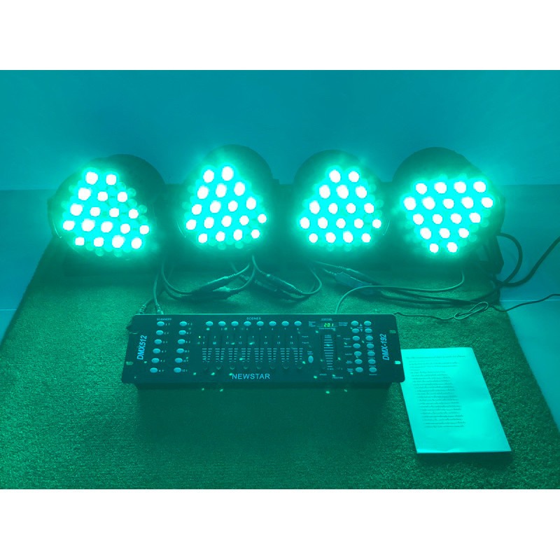 ชุดไฟพาร์led ไฟledหน้าเวทีรุ่นk001 หลอด3in1 มาพร้อมบอร์ดคอนโทรลDMX512 ...