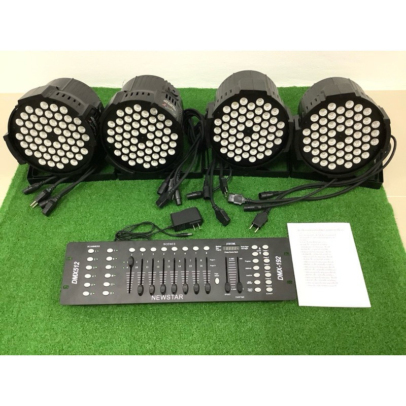 ชุดไฟพาร์led ไฟledหน้าเวทีรุ่นk001 หลอด3in1 มาพร้อมบอร์ดคอนโทรลDMX512 ...