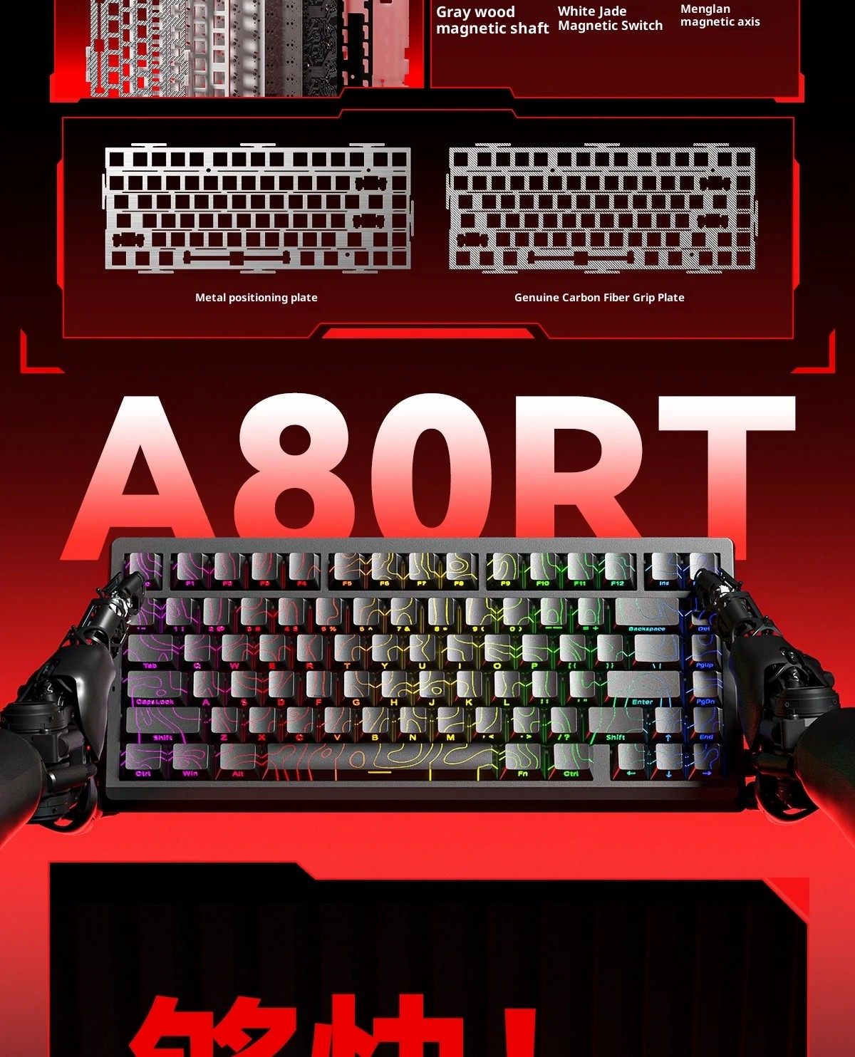 LEOBOG A80 RT | A80 RT ULTRA Magnetic Switch Keyboard 75% RT 0.01 ...