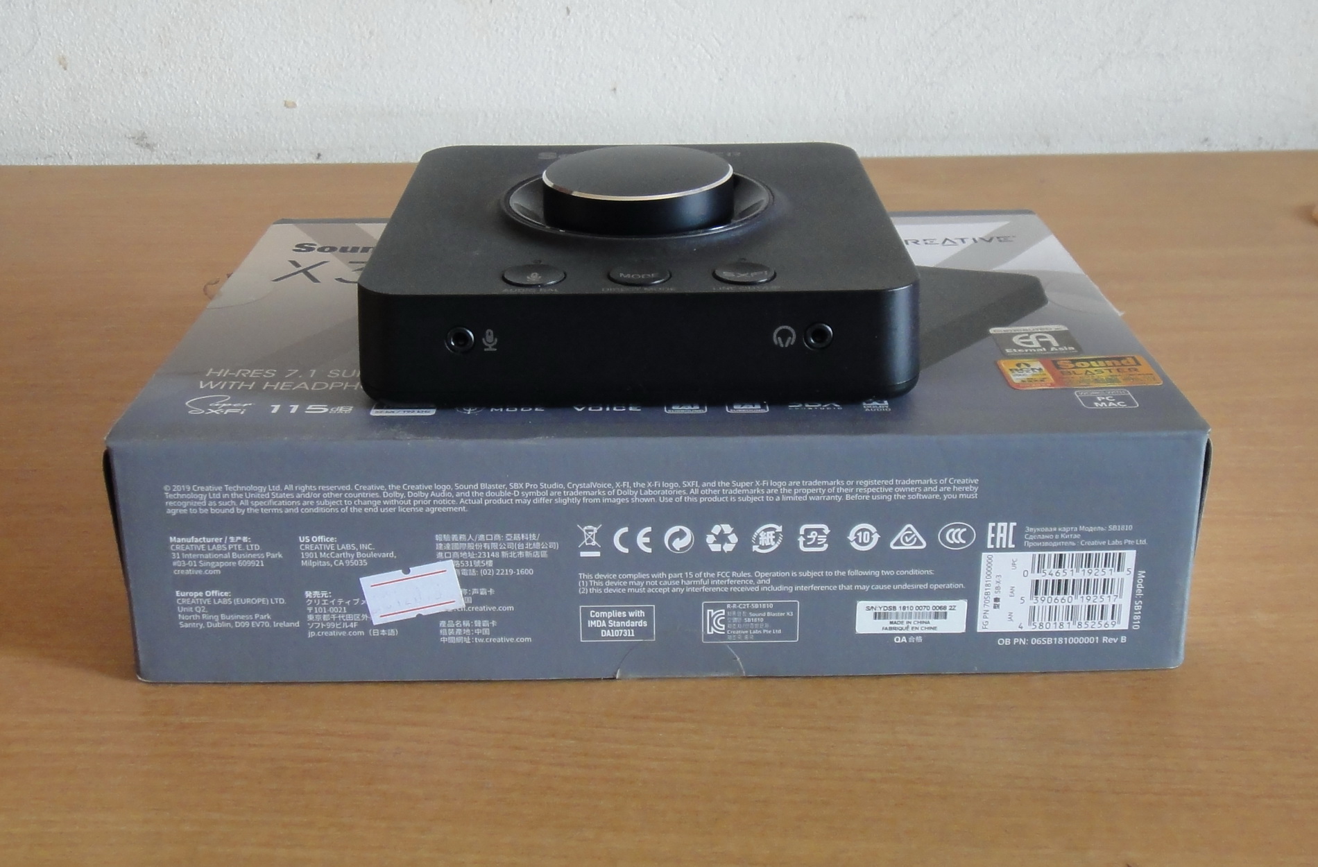 SOUND CARD (ซาวด์การ์ด) CREATIVE Sound Blaster X3 Hi-res 7.1 External ...