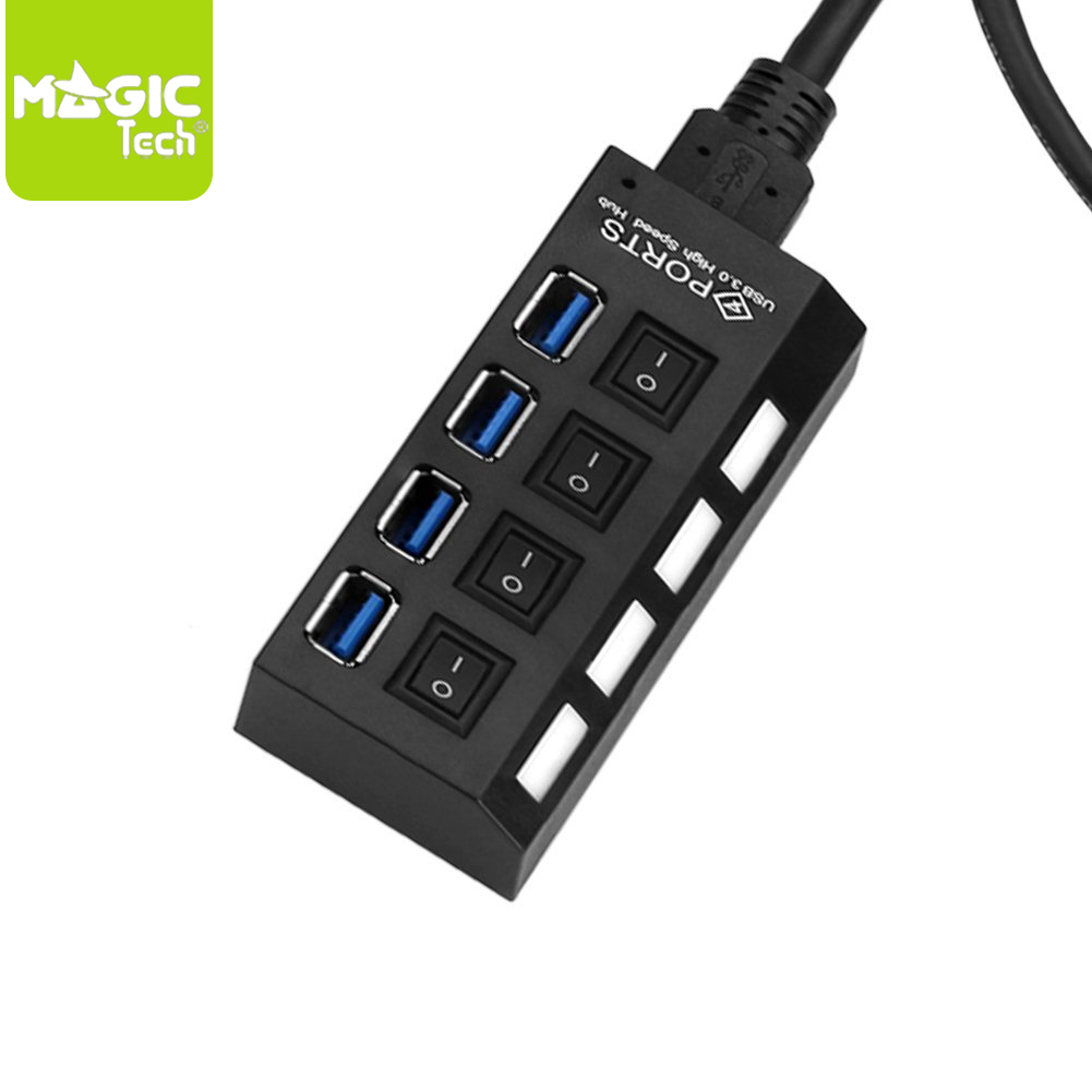 MAGICTECH USB HUB 4 PORT USB.3.0 รุ่น MT-09 (Black) | Shopee Thailand