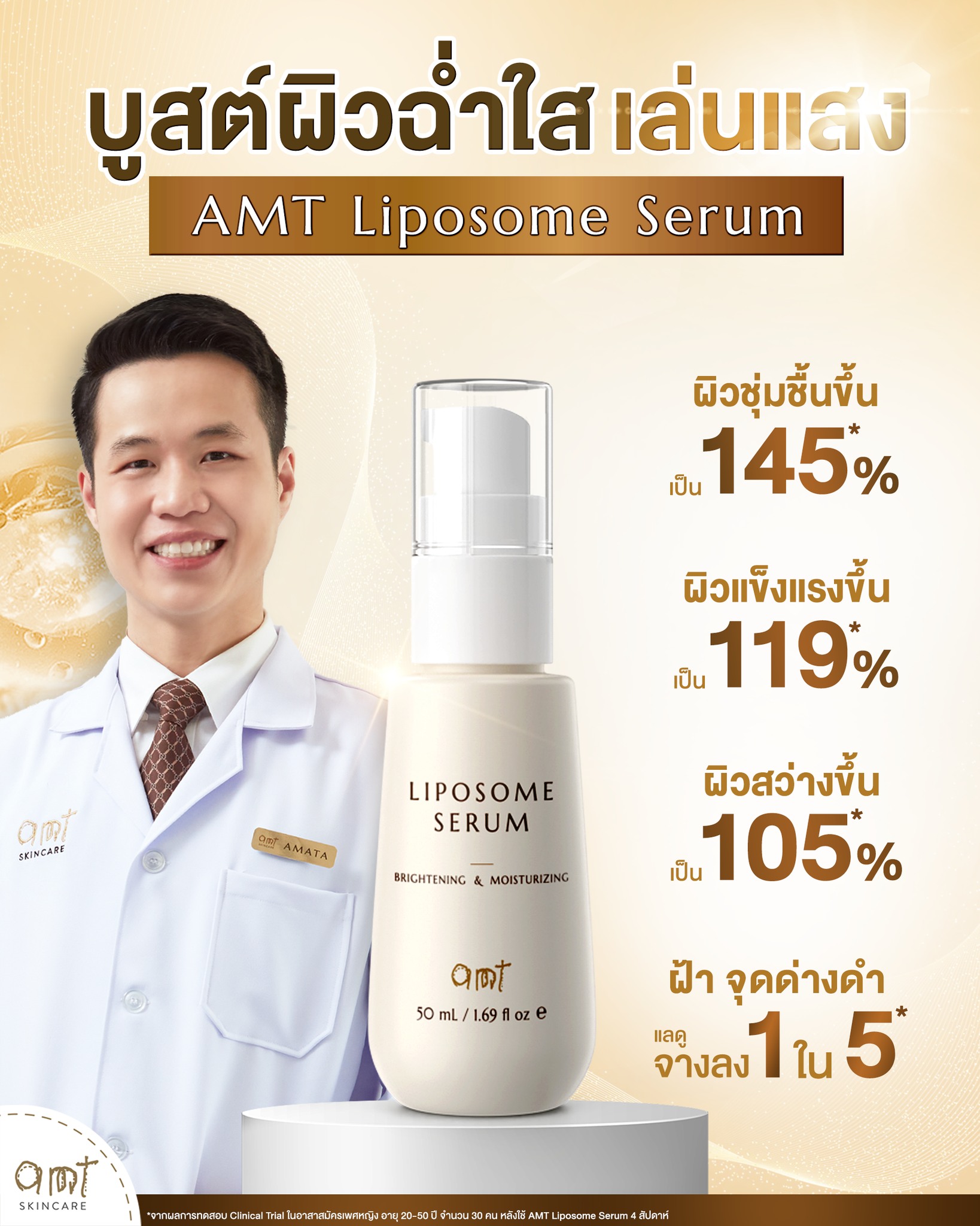AMT Liposome Serum 50mL - ฟื้นฟูเกราะผิว ผิวอิ่มน้ำ กระจ่างใส (ทุกสภาพ ...