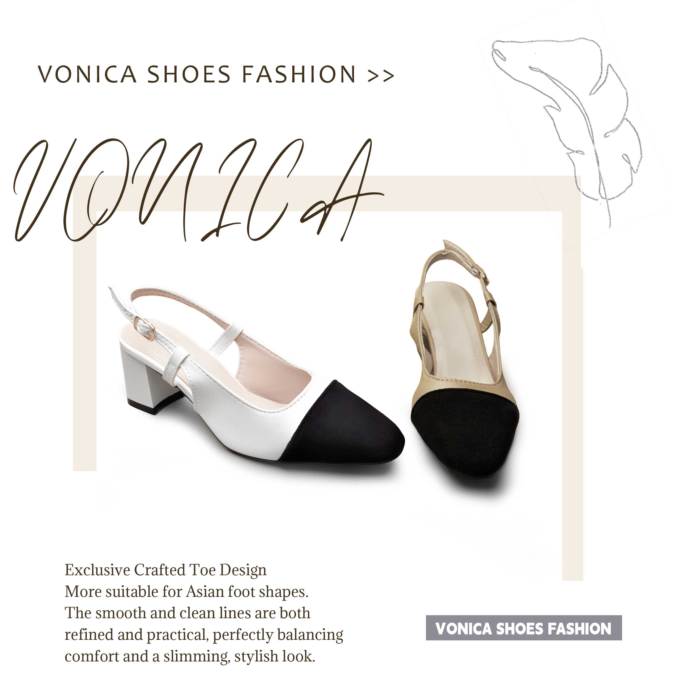 VONICA รองเท้าแตะผู้หญิง รองเท้าส้นสูง 2 นิ้ว รองเท้าหนัง ส้นหนา ...