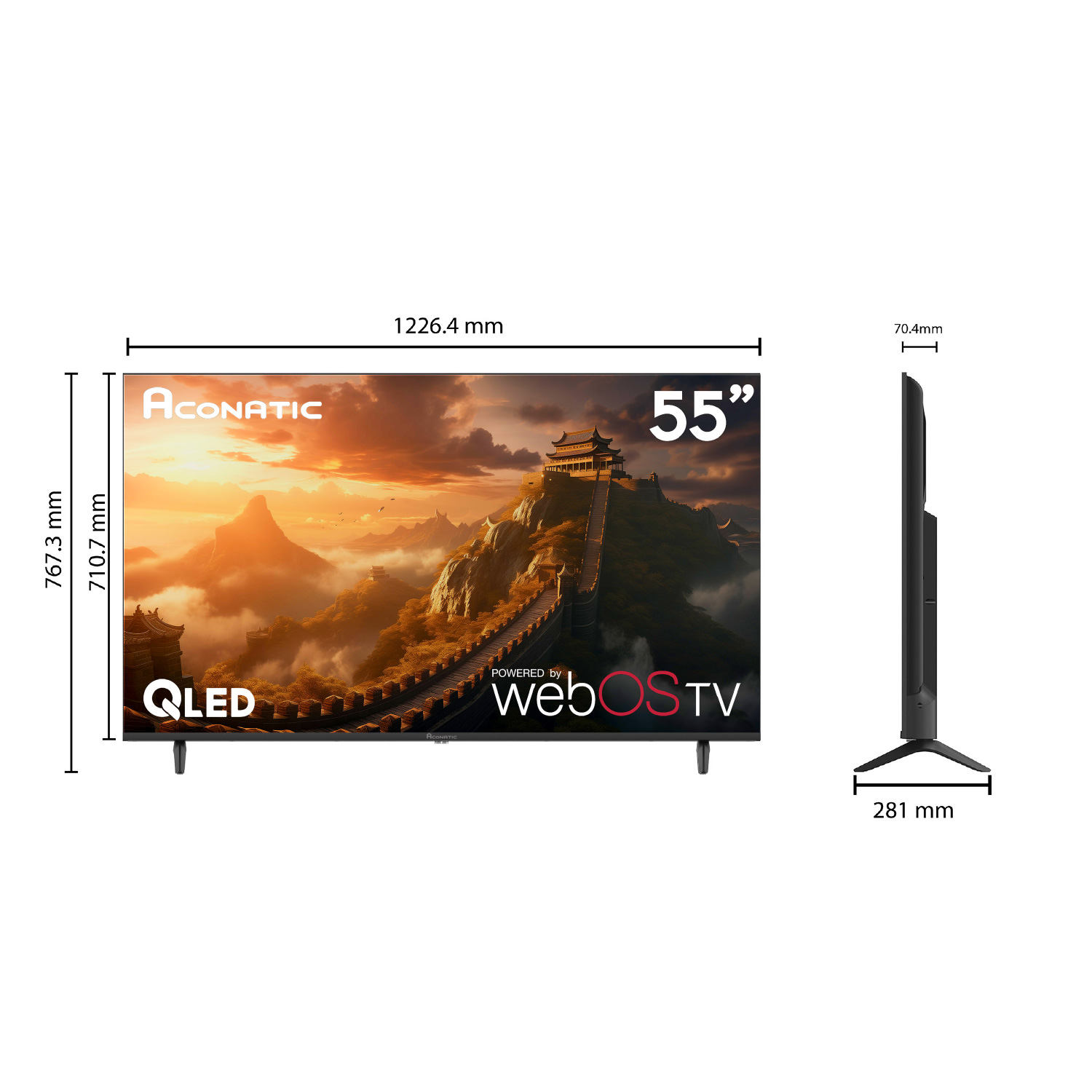(NEW 2026) Aconatic ทีวี 55 นิ้ว QLED 4K HDR รุ่น 55QSB340AN ระบบ ...