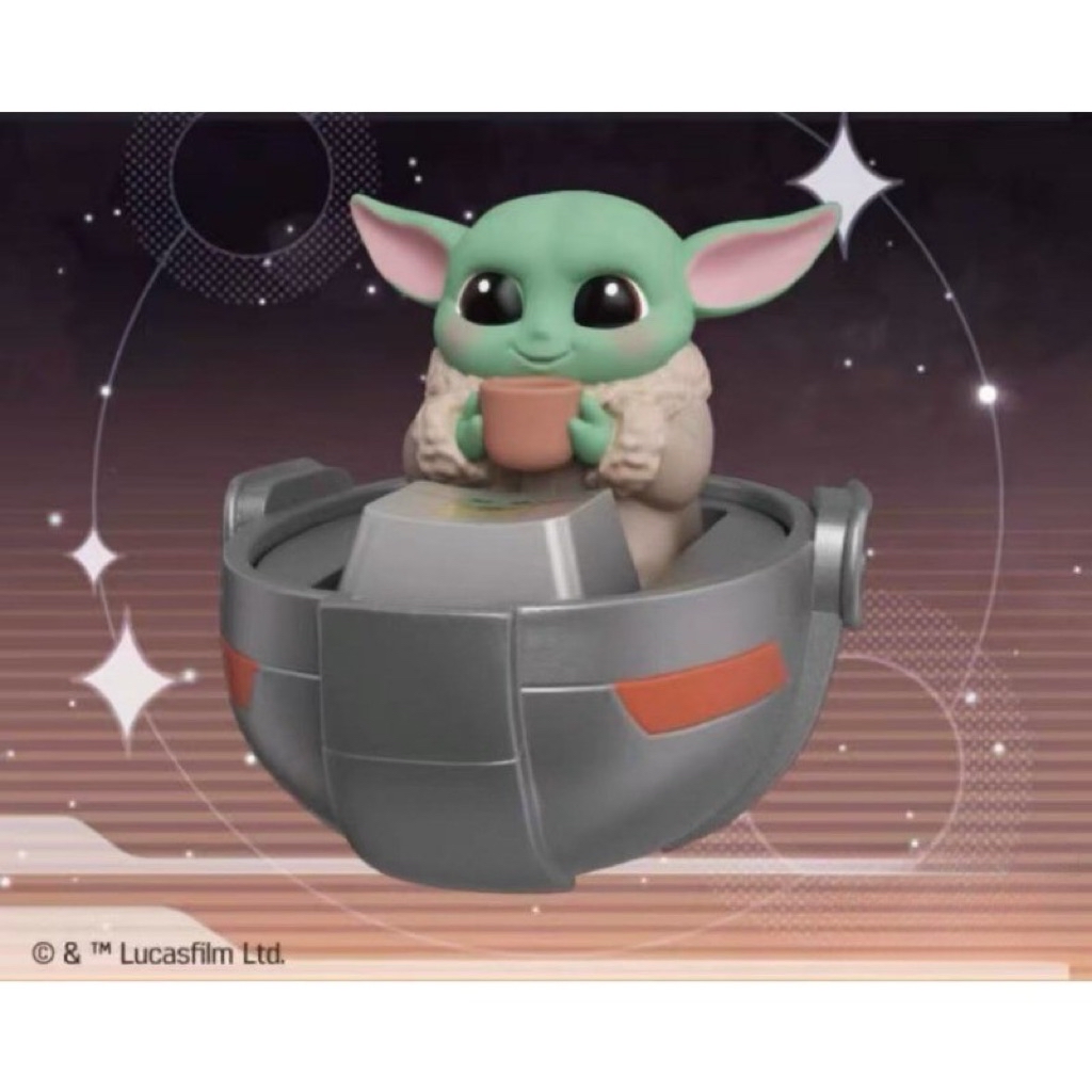 (1 กล่องจุ่ม) Miniso x Star Wars พวงคีย์แคป Grogu Series Keycaps Cuddly ...