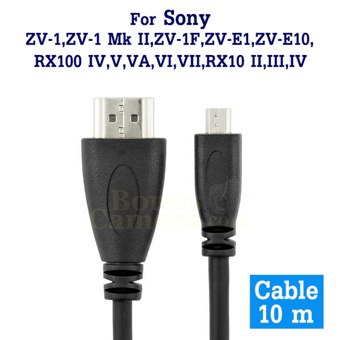 สาย HDMI 10 m ต่อ Sony A6000,A6100,A6300,A6400,A6500,A6600,A6700,A5000 ...