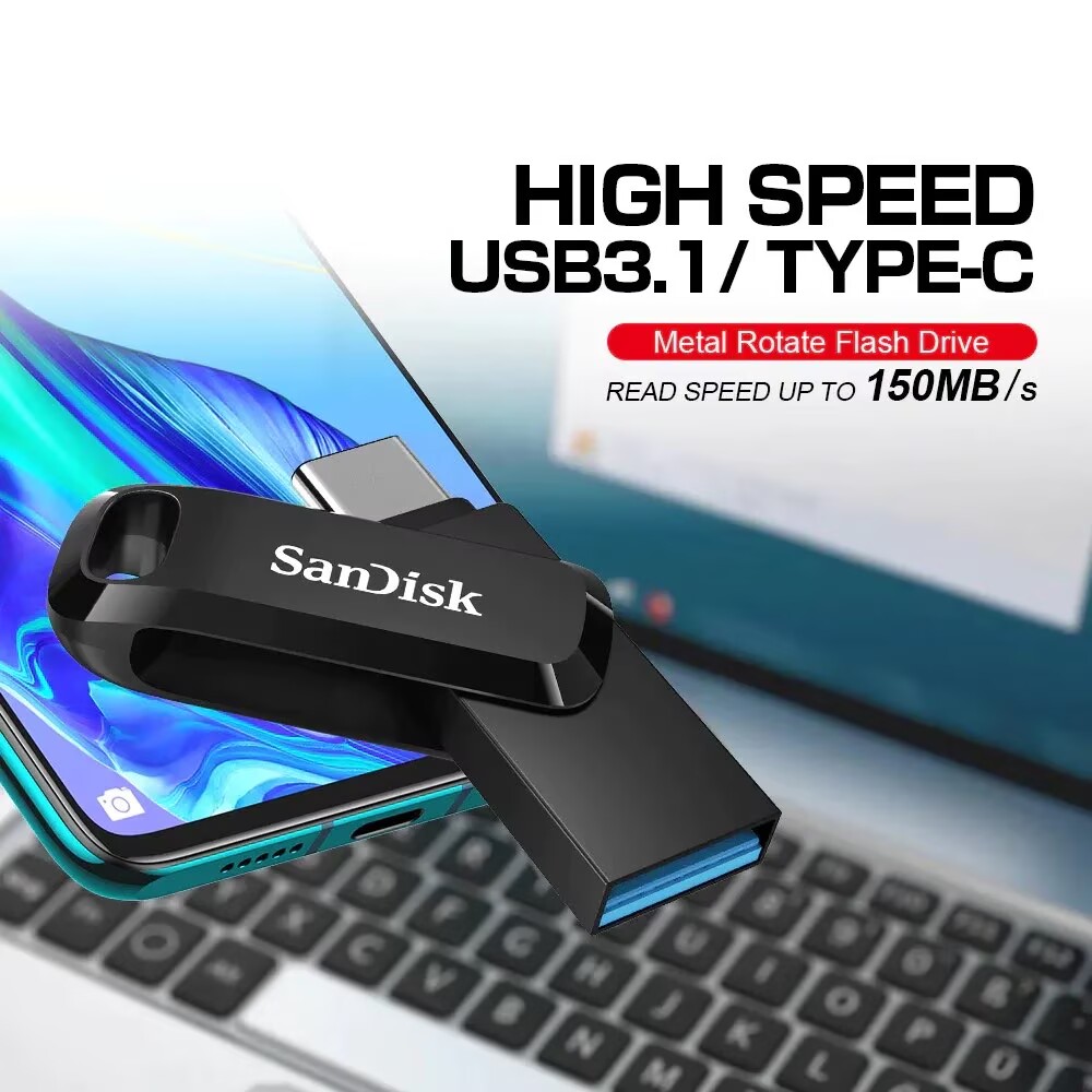 SanDisk Ultra Dual Drive Go 32GB/64GB/128GB/256GB/512G1TB USB 3.2 Gen1 ...