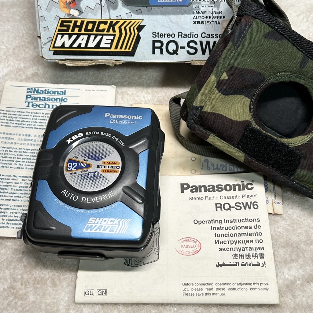 Vintage เครื่องเล่นเทปพกพา Panasonic Shock Wave RQ-SW6 (มือสอง ...