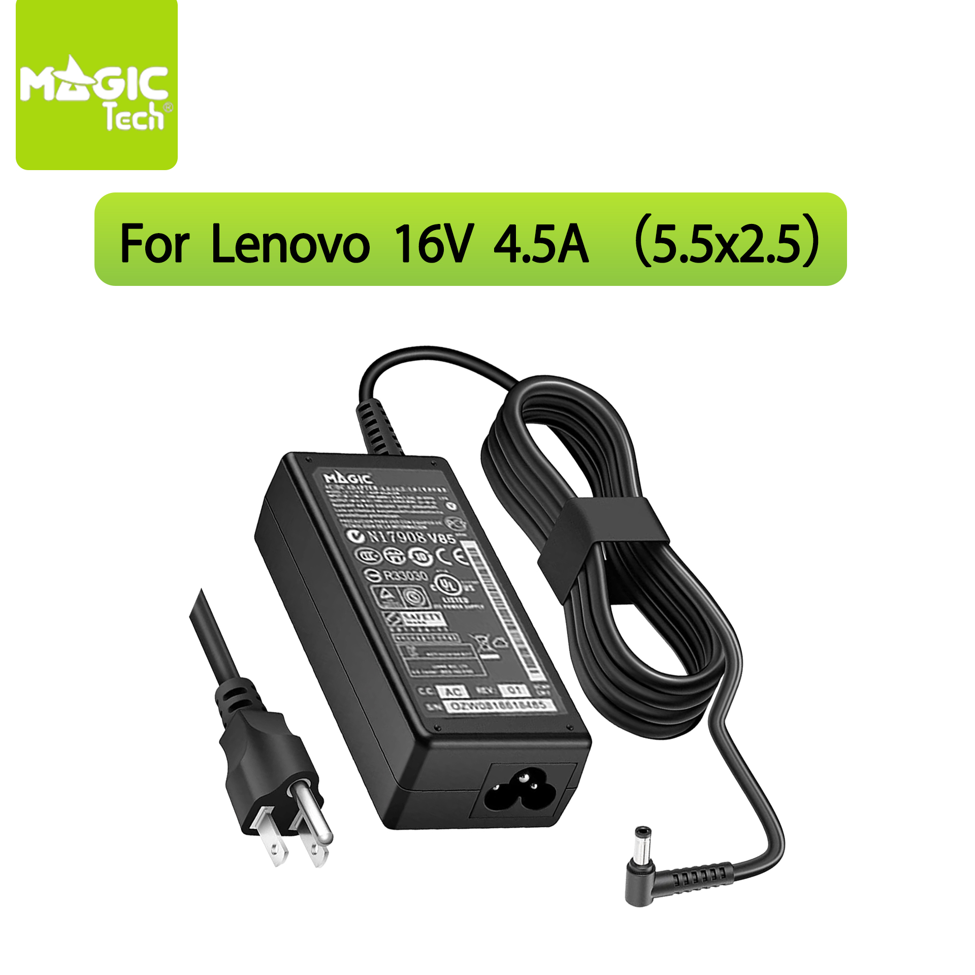 Adapter N/B FOR LENOVO 16V 4.5A (หัว 5.5*2.5 mm) MAGICTECH | Shopee ...