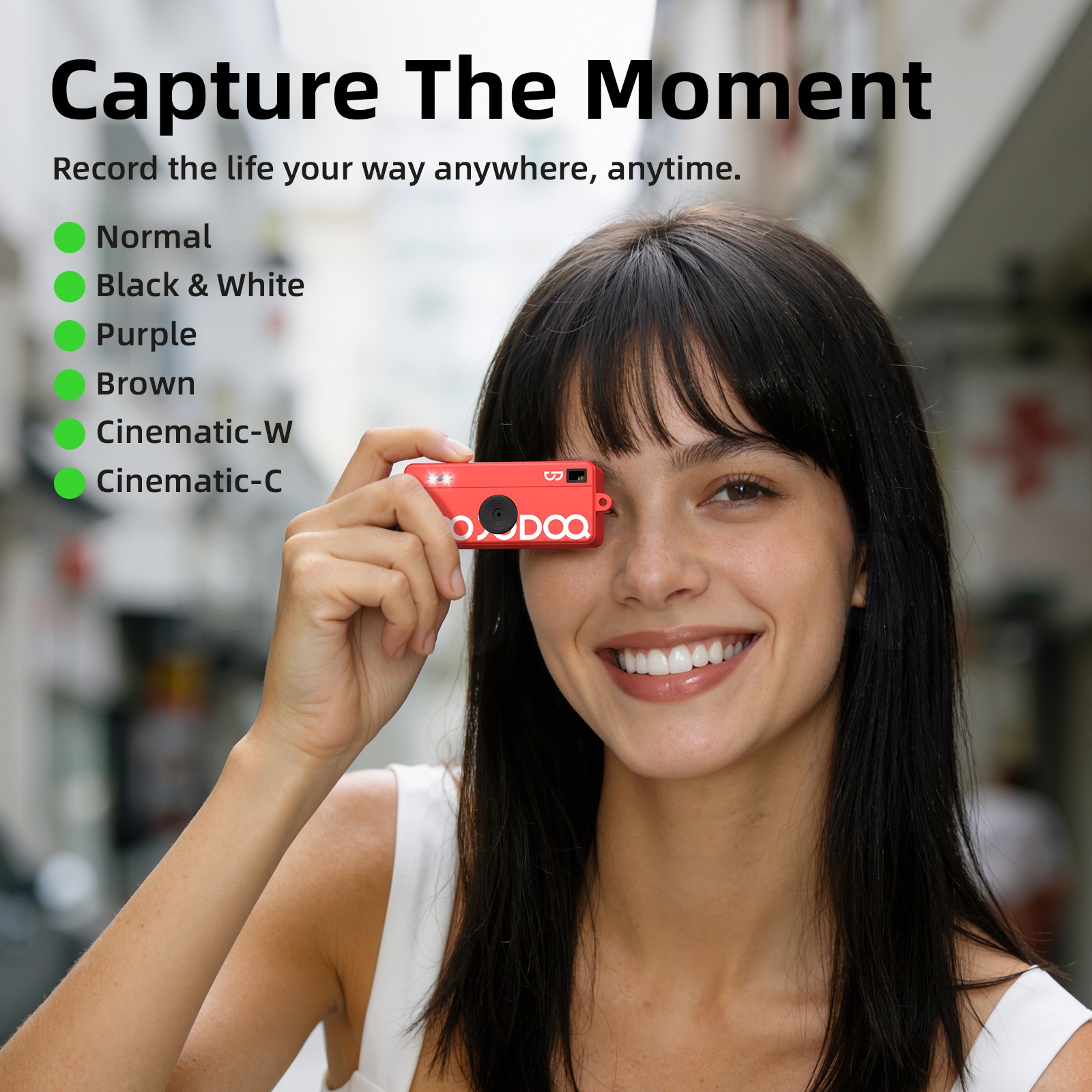 GOOJODQO กล้องนิ้วโป้ง พกพาสะดวก Mini Camera กล้องขนาดเล็ก Action ...