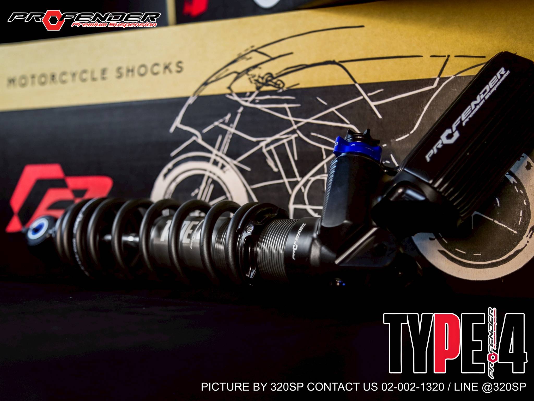 ส่งด่วน!! รับประกัน 2 ปี!! โช๊คหลัง PROFENDER TYPE 4 สำหรับ HONDA ...