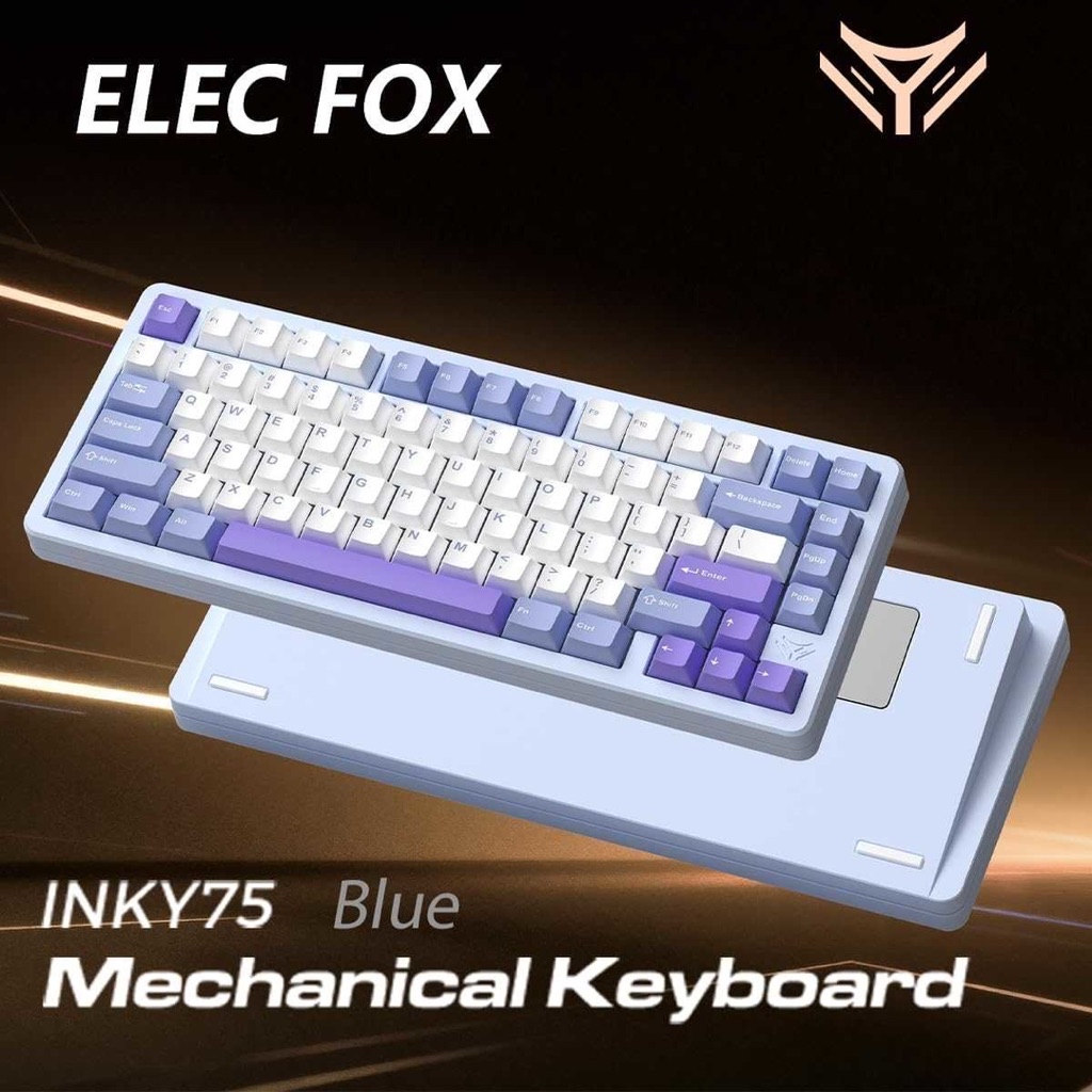 (พร้อมส่งทันที)ELECFOX INKY75คีย์บอร์ดกลไกอลูมิเนียม75%Tri-Mode Gasket ...