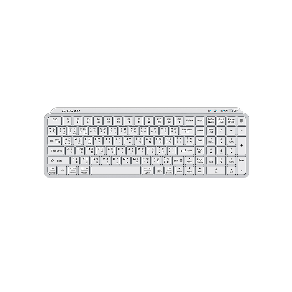 EZZENTIAL คีย์บอร์ดไร้สาย Keyboard KB01 รองรับทั้ง 2.4GHz&Bluetooth สี ...